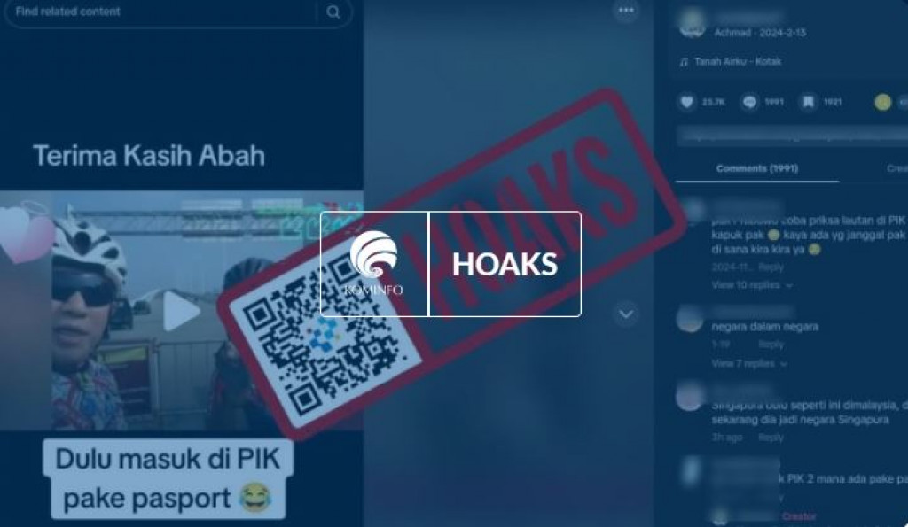 [HOAKS] Masuk PIK 2 Wajib Bawa Paspor