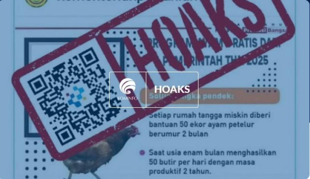 [HOAKS] Program Ayam Petelur Gratis dari Kementerian Pertanian