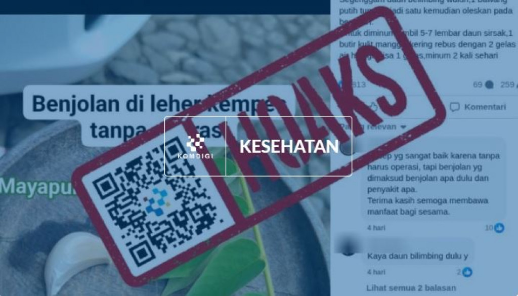 [HOAKS] Campuran Daun Belimbing Wuluh dan Kulit Manggis Sembuhkan Pembesaran Getah Bening di Leher