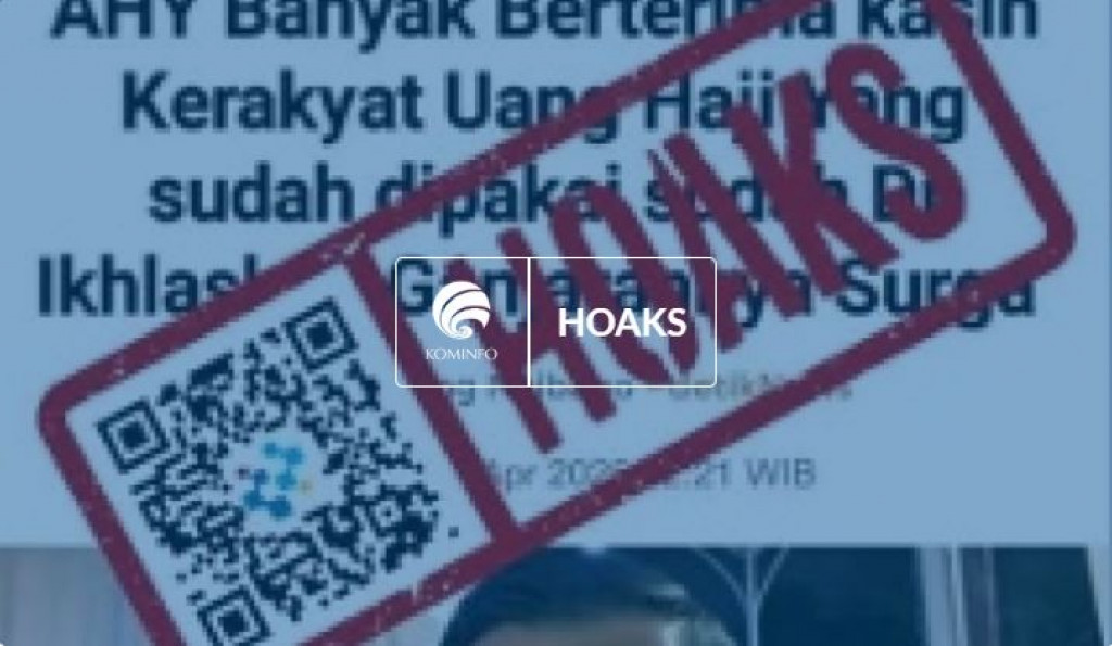 [HOAKS] AHY Berterima Kasih kepada Rakyat karena Ikhlaskan Uang Haji