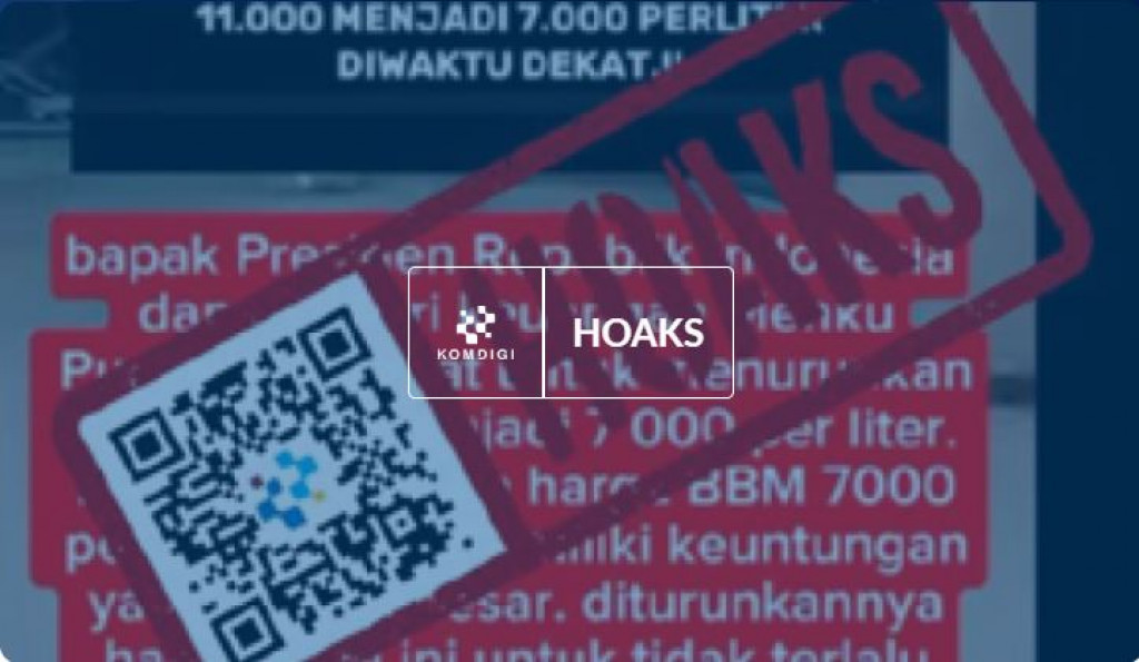 [HOAKS] Purbaya dan Prabowo Sepakat Turunkan Harga BBM Jadi Rp7.000