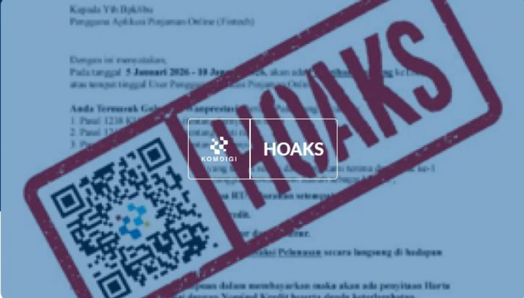 [HOAKS] OJK Keluarkan Surat Penugasan Debt Collector