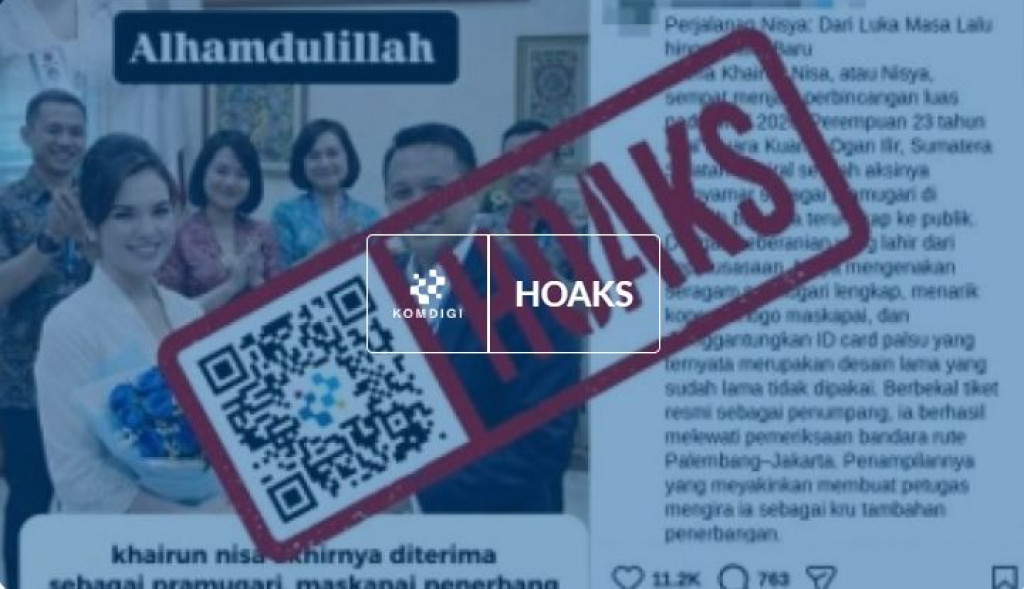 [HOAKS] Wanita Viral Menyamar Jadi Pramugari Maskapai Batik Air Diterima di Maskapai Garuda Indonesia