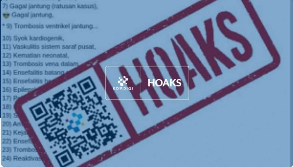 [HOAKS] Pfizer Rilis Daftar Efek Samping Vaksin Covid-19