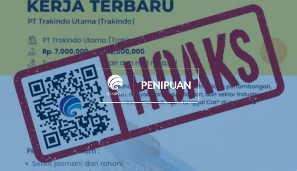 [HOAKS] Informasi Loker Trakindo Utama Tawarkan Gaji Belasan Juta Rupiah