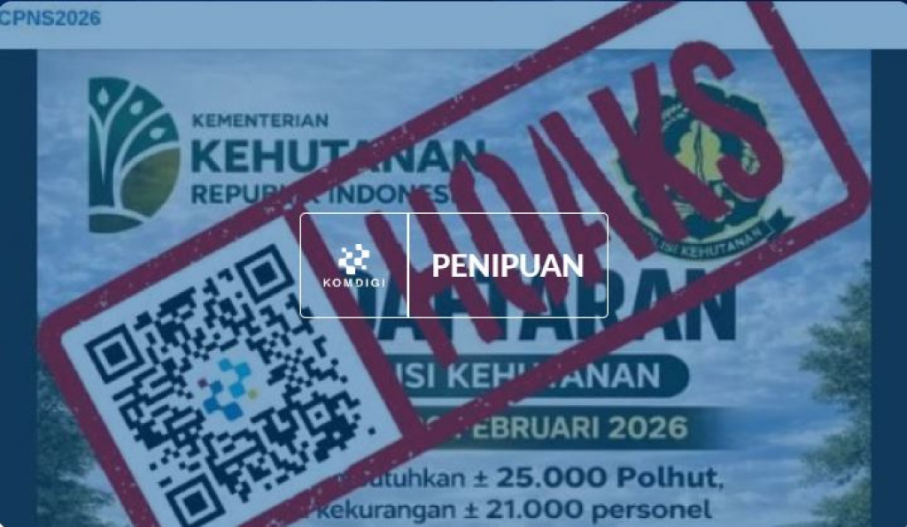 [HOAKS] Kemenhut Buka Pendaftaran Seleksi CPNS Polisi Kehutanan 2026