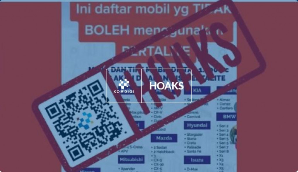 [HOAKS] Mobil di atas 1.400 cc Dilarang Beli Pertalite per 1 Juni 2026