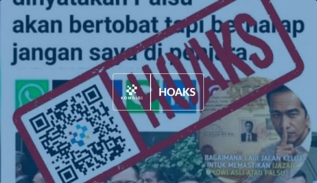 [HOAKS] Jokowi akan Bertaubat jika Ijazahnya Terbukti Palsu