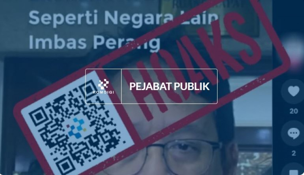 [HOAKS] Purbaya Peringatkan Ekonomi Indonesia Suram Imbas Perang