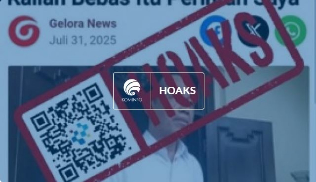 [HOAKS] Tangkapan Layar Artikel Sebut Tom Lembong dan Hasto Bebas karena Perintah Jokowi