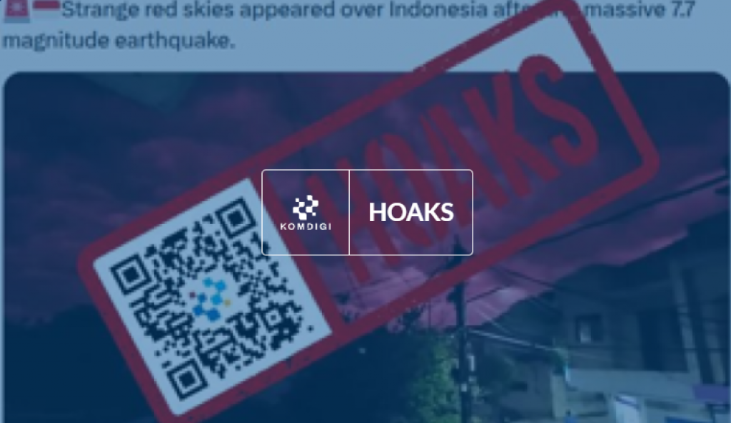 [HOAKS] Fenomena Langit Merah di NTT setelah Gempa Bumi