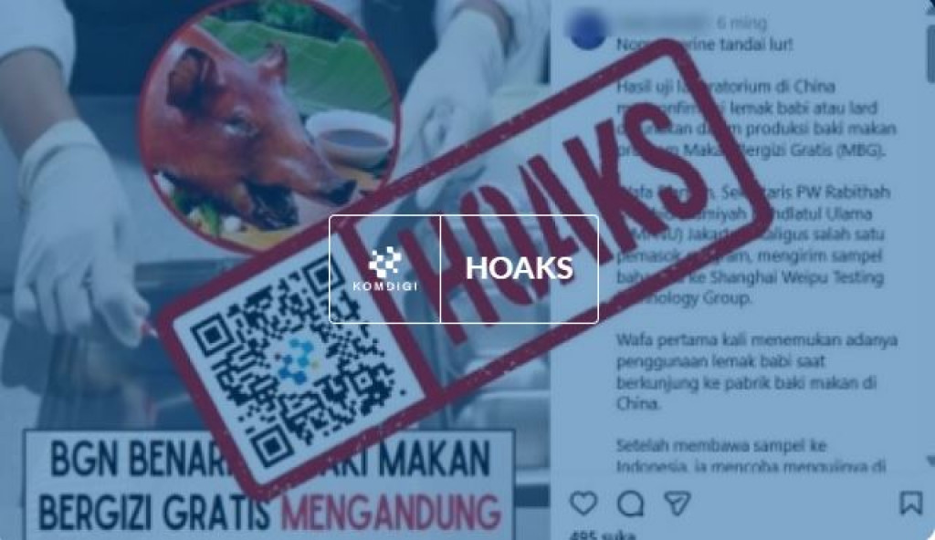 [HOAKS] BGN Benarkan Baki Program MBG Mengandung Lemak Babi