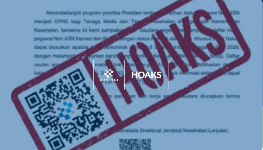 [HOAKS] Surat Peralihan Nakes Non-ASN Jadi CPNS