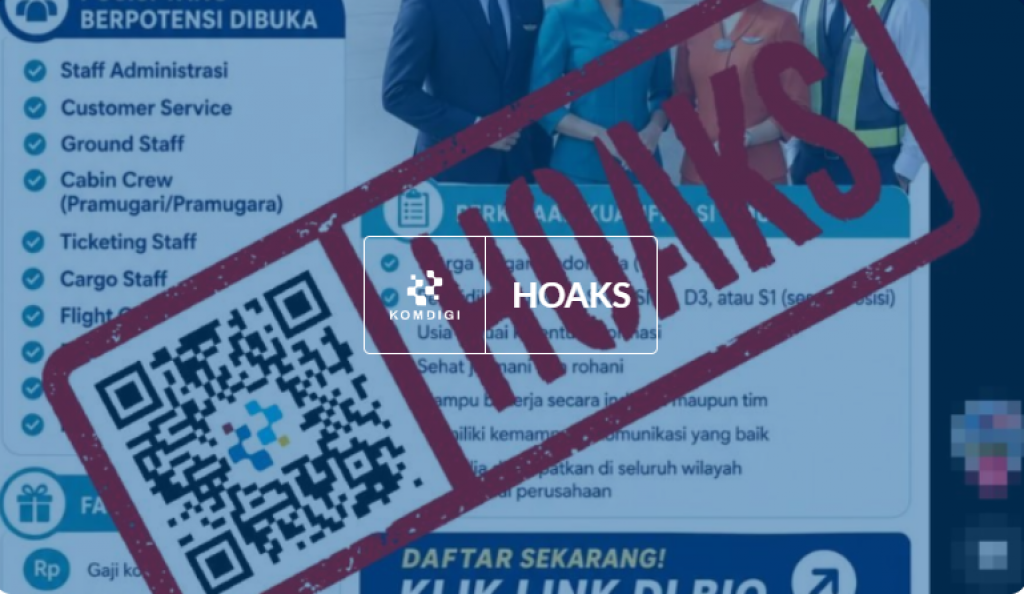 [HOAKS] Pendaftaran Lowongan Kerja Garuda Indonesia 2026