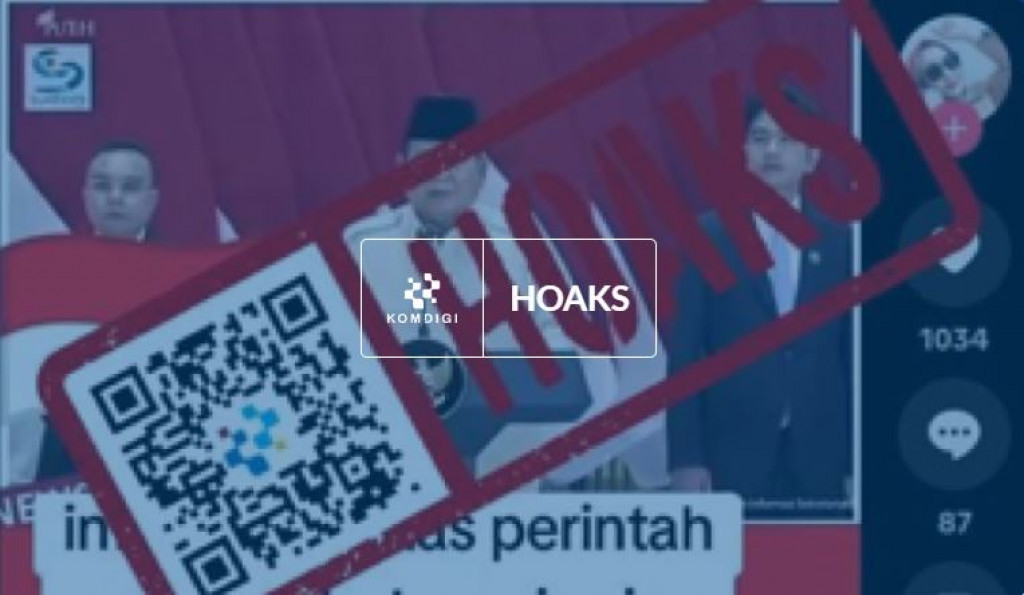 [HOAKS] Presiden Prabowo Perintahkan Siap Perang dengan Israel usai Tewasnya Tiga Prajurit