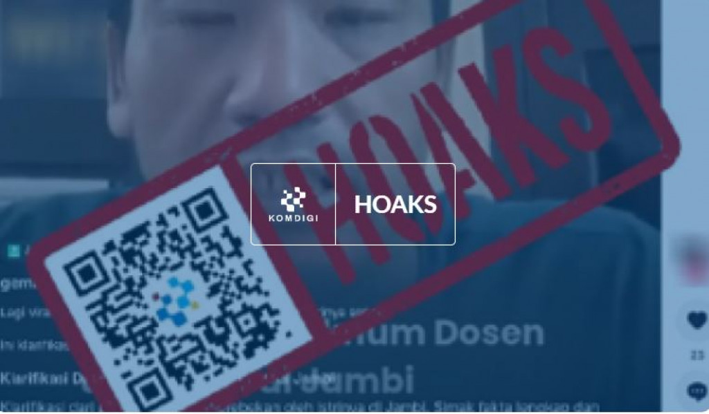 [HOAKS] Keterlibatan Oknum TNI di Kasus Penggerebekan Oknum Pejabat Kampus di Kota Jambi