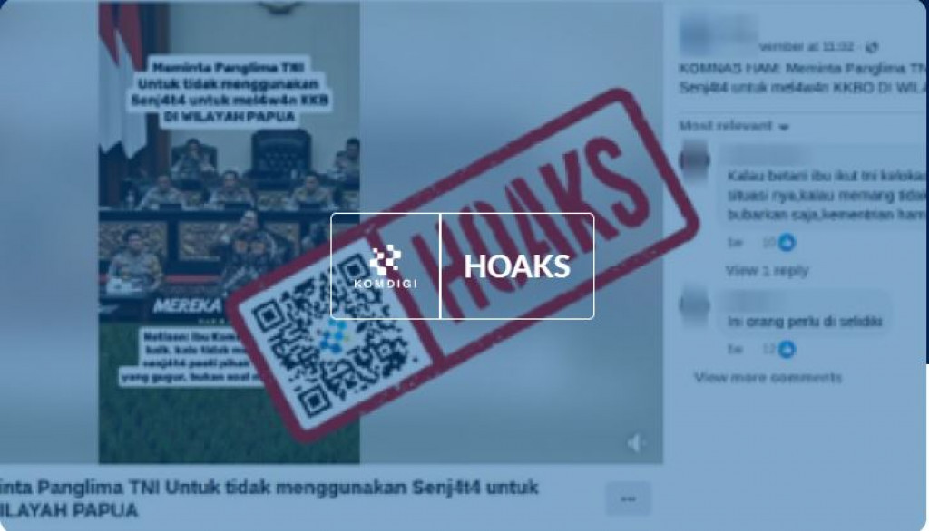 [HOAKS] Ketua Komnas HAM Akan Tempuh Hukum Internasional di Papua