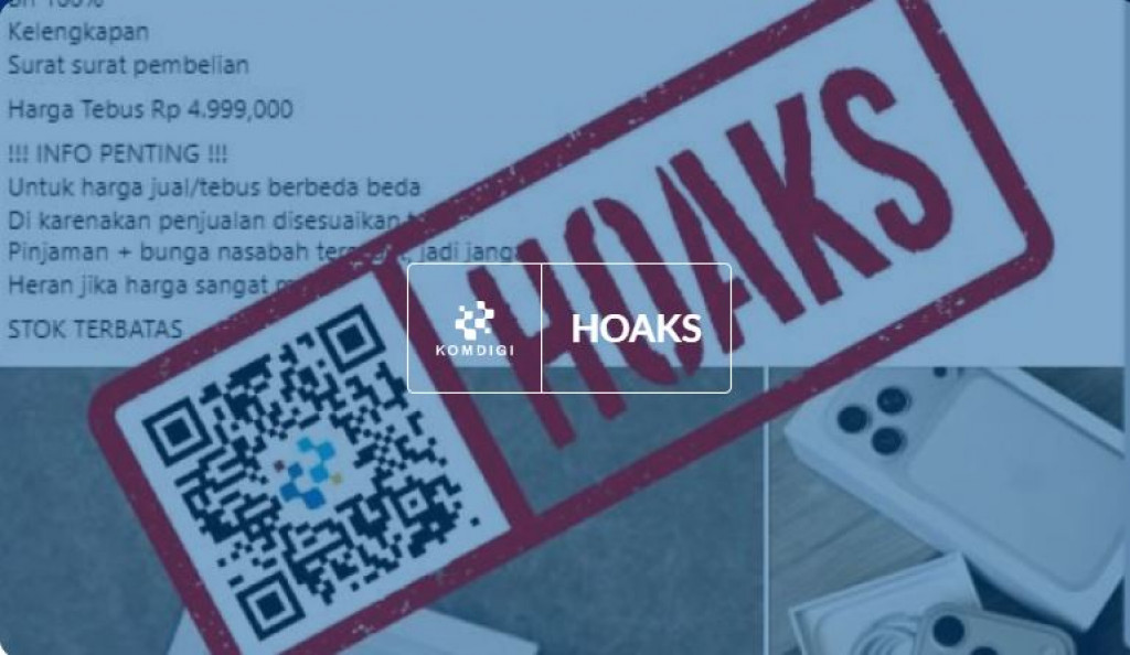 [HOAKS] Informasi Lelang iPhone Terbaru dari PT Pegadaian
