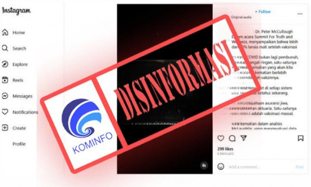 [DISINFORMASI] 80 Persen Lansia Mati karena Vaksinasi Covid-19