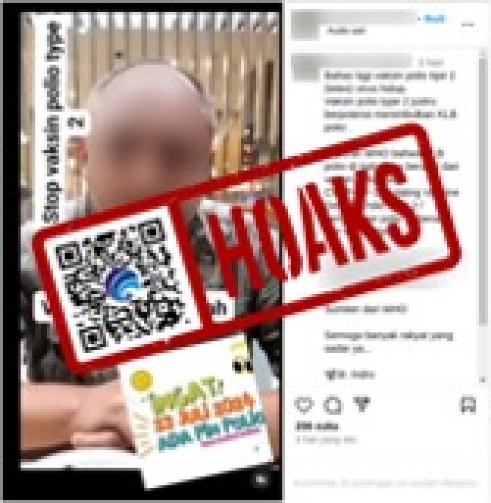 [HOAKS] KLB Polio Disebabkan Vaksin Polio Tipe-2