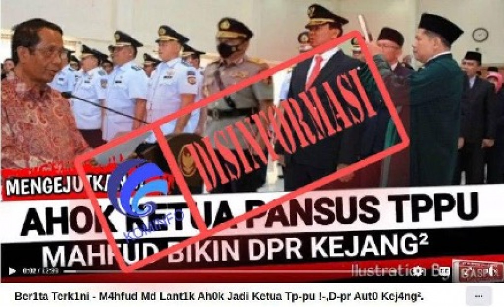 [DISINFORMASI] Ahok Dilantik sebagai Ketua Pansus TPPU