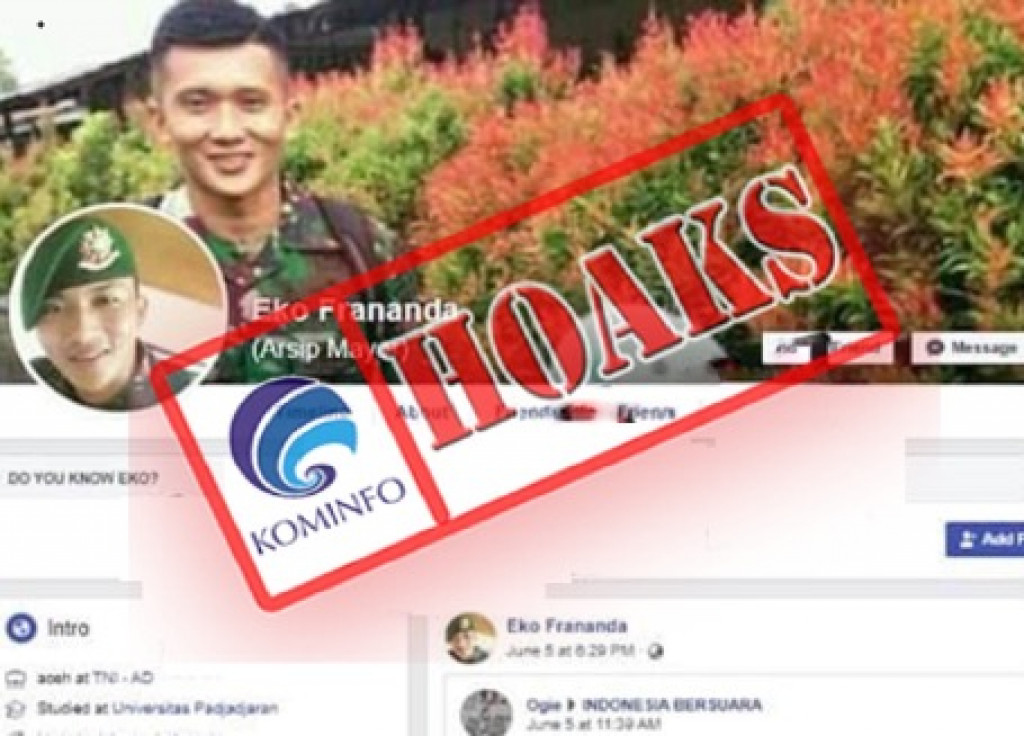[HOAKS] Akun Facebook Mengatasnamakan Prajurit TNI AD dan Melakukan Ujaran Kebencian Terhadap Presiden RI