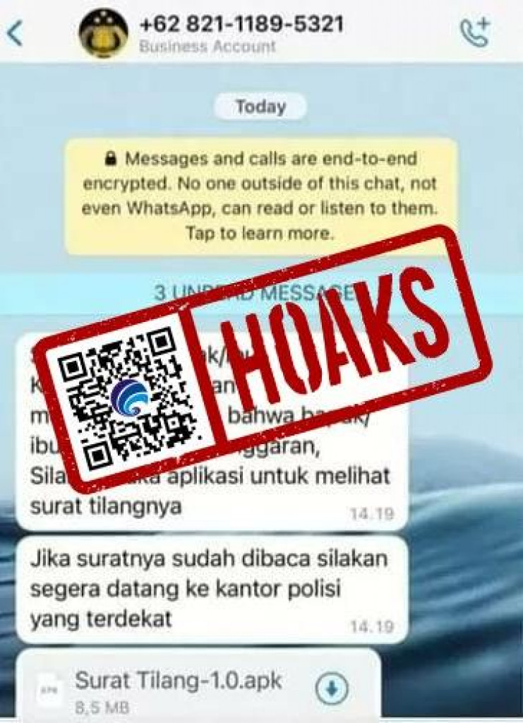 [HOAKS] Akun WhatsApp Mengatasnamakan Anggota Polri