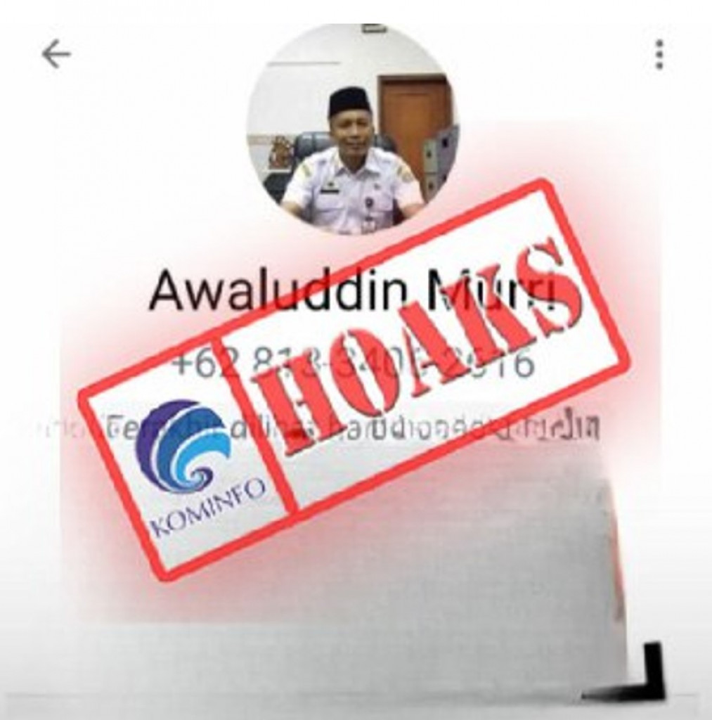 [HOAKS] Akun WhatsApp Mengatasnamakan Sekretaris Daerah Kabupaten Cilacap