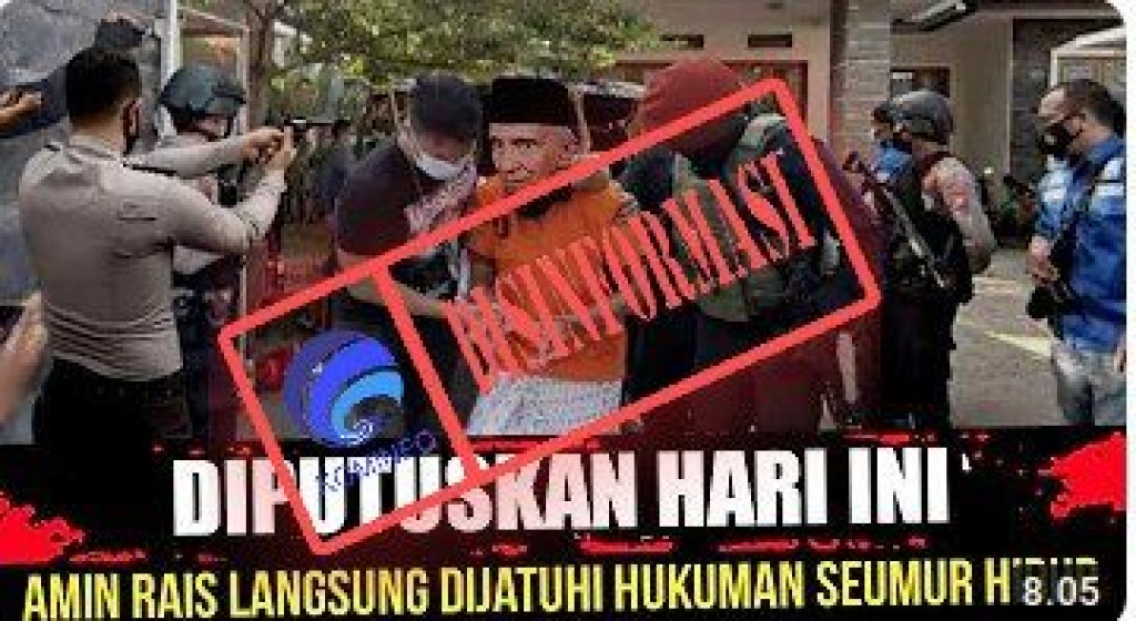[DISINFORMASI] Amien Rais Divonis Hukuman Seumur Hidup setelah Mengkritik Presiden