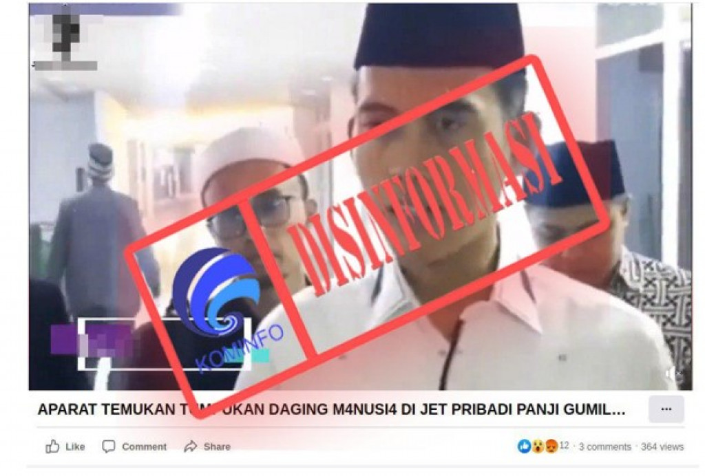 [DISINFORMASI] Aparat Temukan Tumpukan Daging Manusia di Jet Pribadi Panji Gumilang