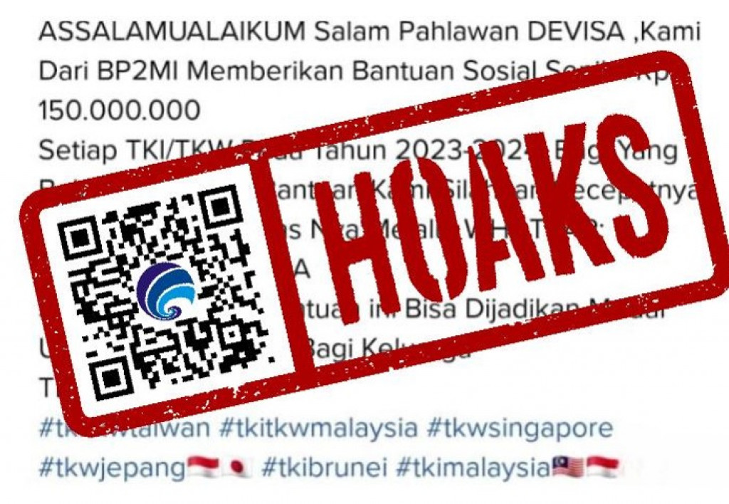 [HOAKS] Bansos Rp150 Juta untuk Pekerja Migran Indonesia