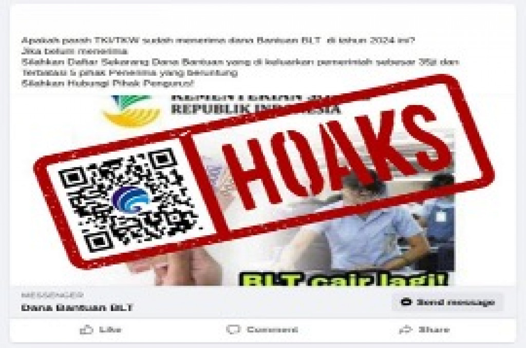 [HOAKS] Bantuan Dana untuk Pekerja Migran Mengatasnamakan Kemensos