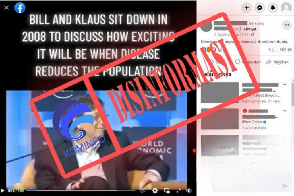 [DISINFORMASI] Bill Gates dan Klaus Schwab Bahas Upaya Depopulasi Manusia