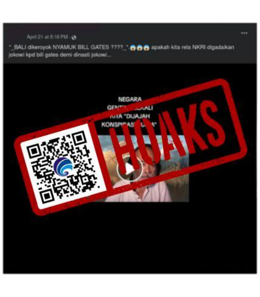 [HOAKS] Bill Gates Melepaskan Nyamuk yang Menyebarkan Kaki Gajah di Provinsi Bali