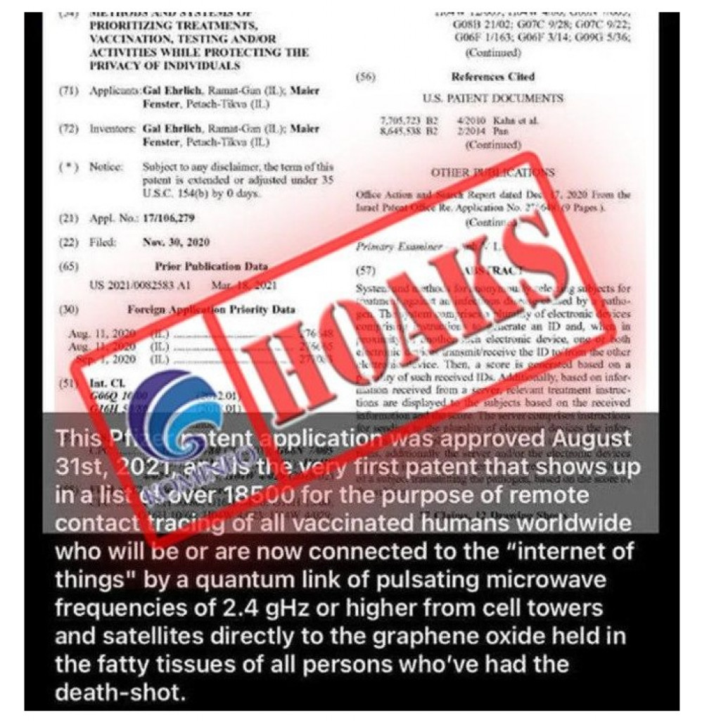 [HOAKS] Bukti Paten Pfizer Dapat Melacak Individu yang Sudah Divaksin