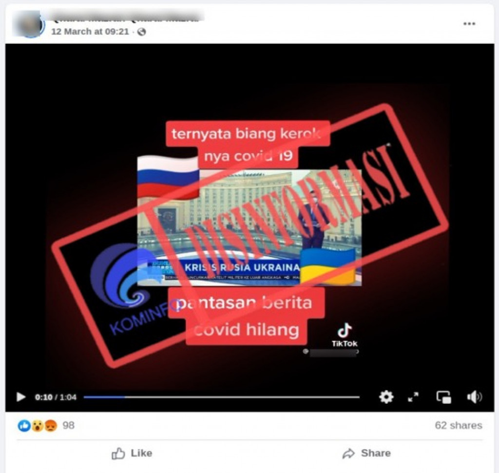 [DISINFORMASI] Covid-19 Berasal dari Laboratorium Ukraina