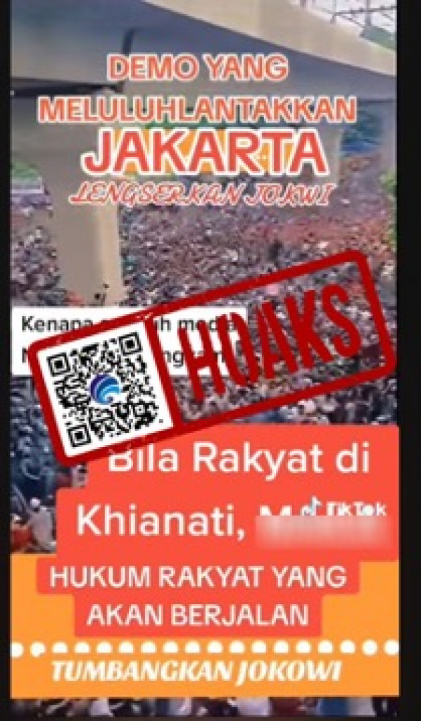 [HOAKS] Aksi Demo di Jakarta Lengserkan Presiden Jokowi