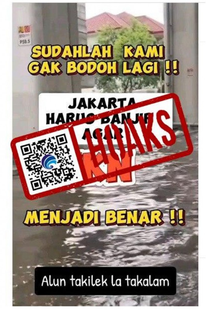 [HOAKS] DKI Jakarta Sengaja Dibikin Banjir sebagai Alasan agar Pindah Ibu Kota