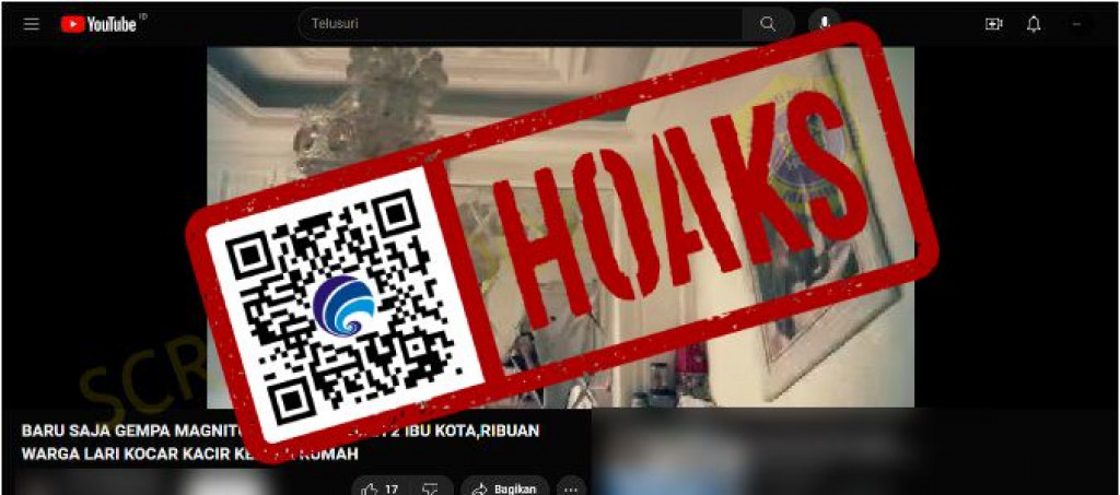 [HOAKS] Dua Ibu Kota Terbelah Akibat Gempa Bermagnitudo 10.4