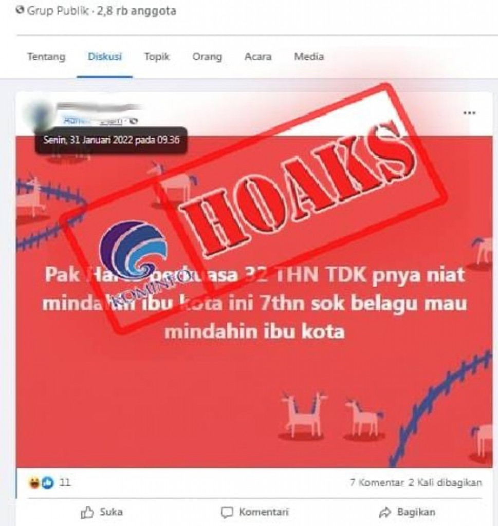 [HOAKS] Era Presiden Soeharto tidak Ada Niat Pemindahan Ibu Kota Negara