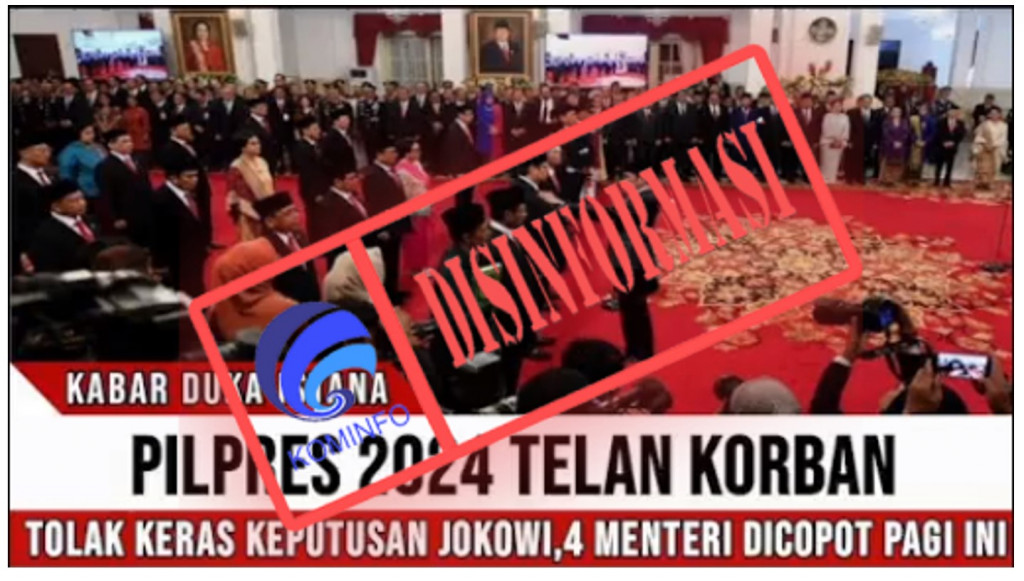[DISINFORMASI] Presiden Jokowi Copot Empat Menteri yang Usulkan "Kudeta Konstitusi"