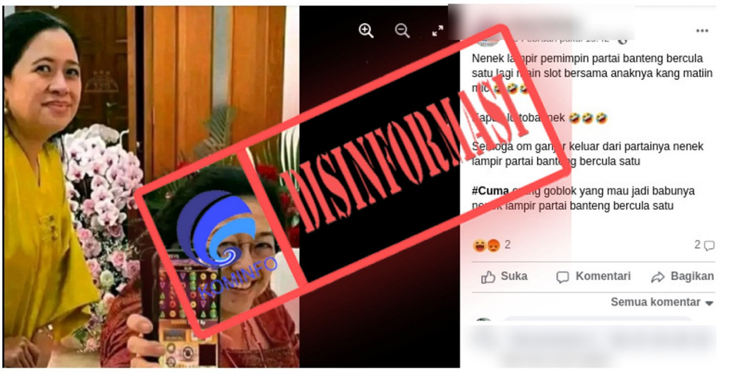 [DISINFORMASI] Foto Puan Maharani dan Megawati Main Judi Slot