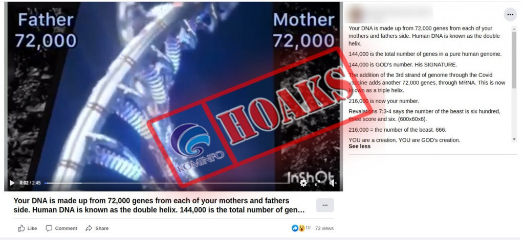 [HOAKS] Vaksin Covid-19 Dikaitkan dengan Konspirasi Angka 666