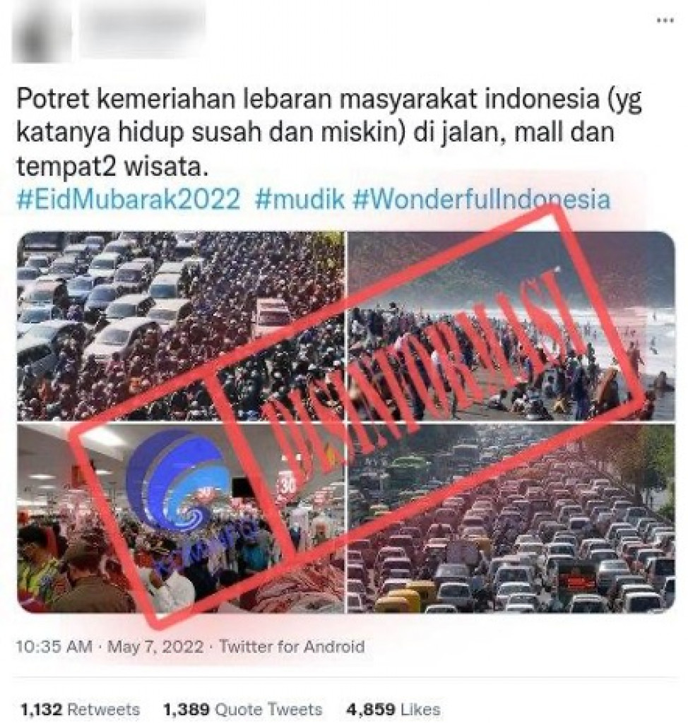 [DISINFORMASI] Foto Lebaran di Indonesia Tahun 2022
