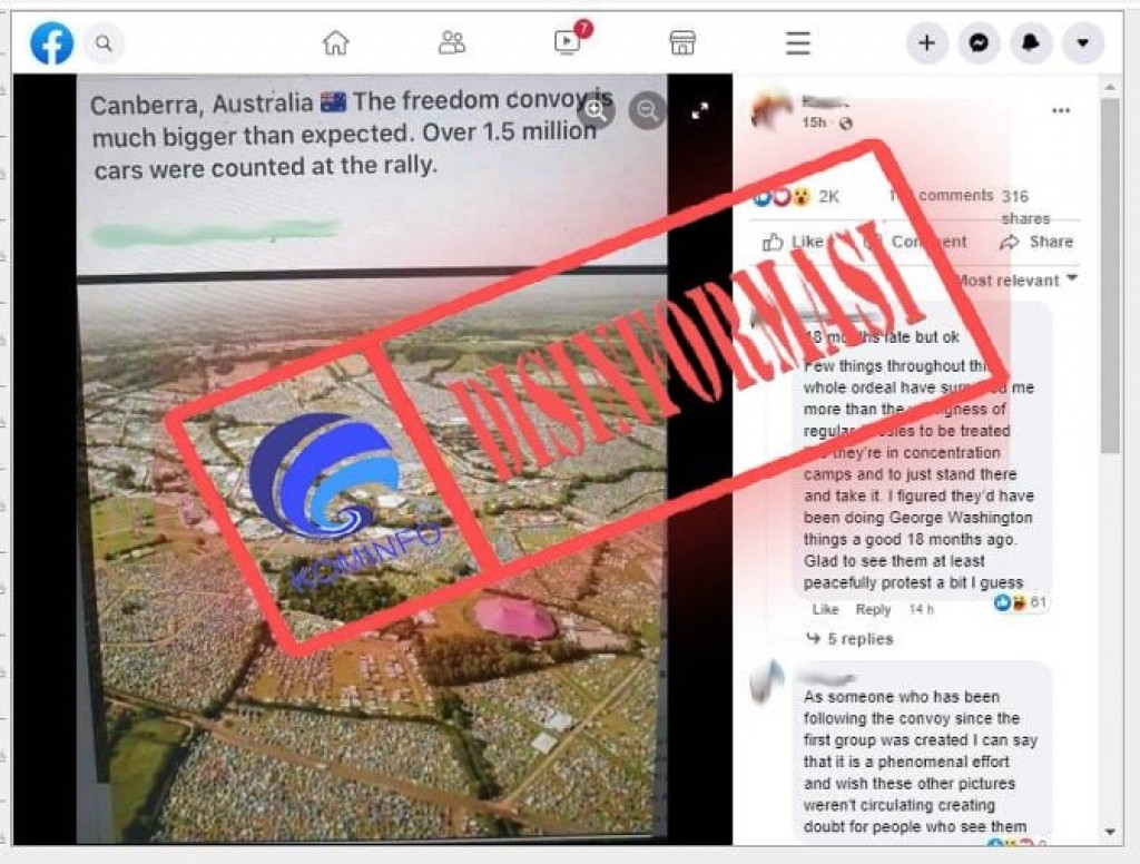 [DISINFORMASI] Foto Protes Anti-Vaksin di Canberra, Australia pada Tahun 2022