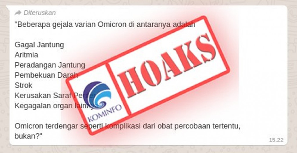 [HOAKS] Gagal Jantung hingga Strok adalah Gejala Omicron