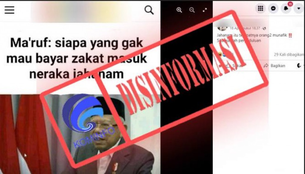 [DISINFORMASI] Artikel Merdeka.com Berjudul “Ma’ruf : Siapa yang Gak Mau Bayar Zakat Masuk Neraka Jahanam”