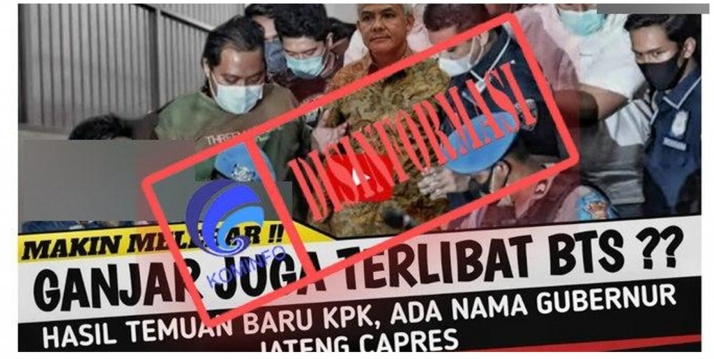 [DISINFORMASI] Ganjar Pranowo Terlibat Kasus Dugaan Korupsi Penyediaan BTS 4G