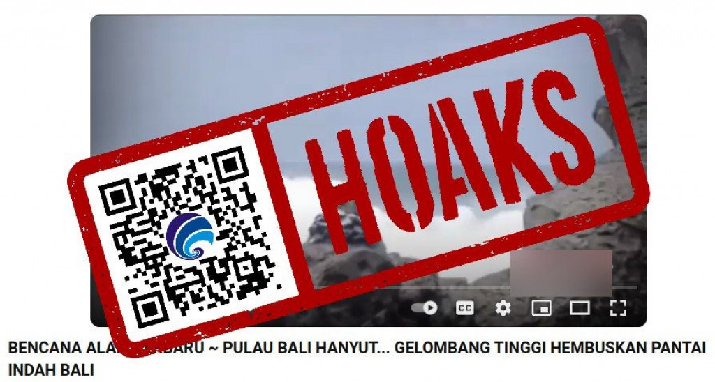 [HOAKS] Gelombang Tinggi Terjang Pulau Bali Hingga Hanyut