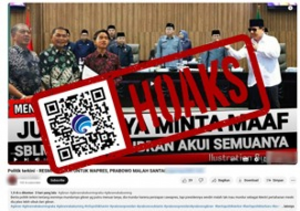 [HOAKS] Gibran Rakabuming Raka Resmi Mengundurkan Diri sebagai Wakil Presiden Terpilih